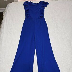 Royal Blue Ruffled Jumpsuit